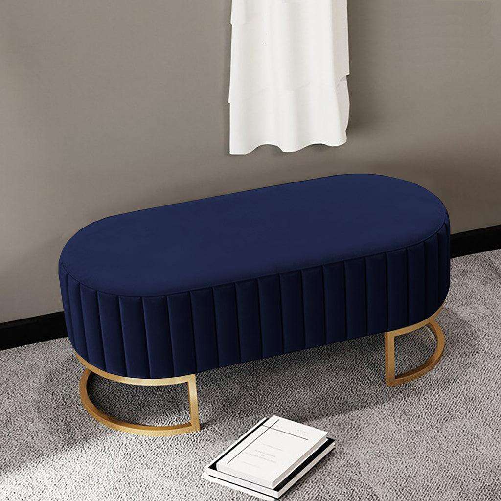 02 Seater Luxury Wooden Stool With Metal Stand. Home Virsa