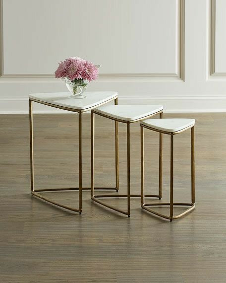 3 pcs set Coffee table/side table/ nesting table with metal stand for home, living room