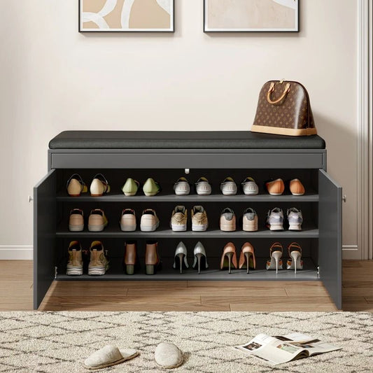 3 Tier Modern Shoe Racks for Entryway with 3 seater