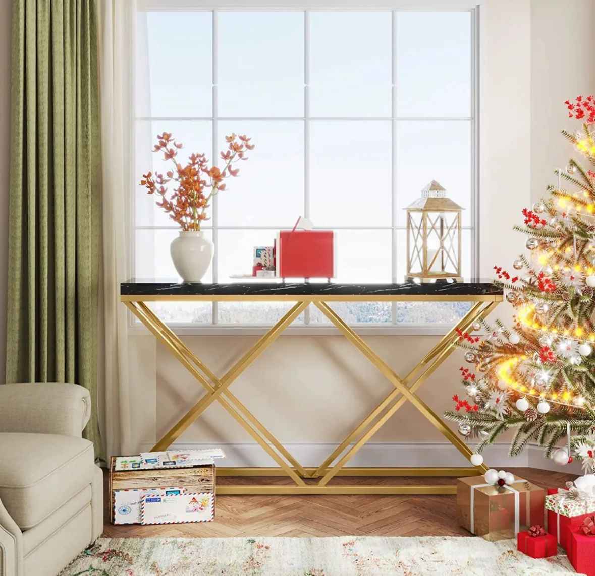 X type Console Table Entryway Table Hallway Table