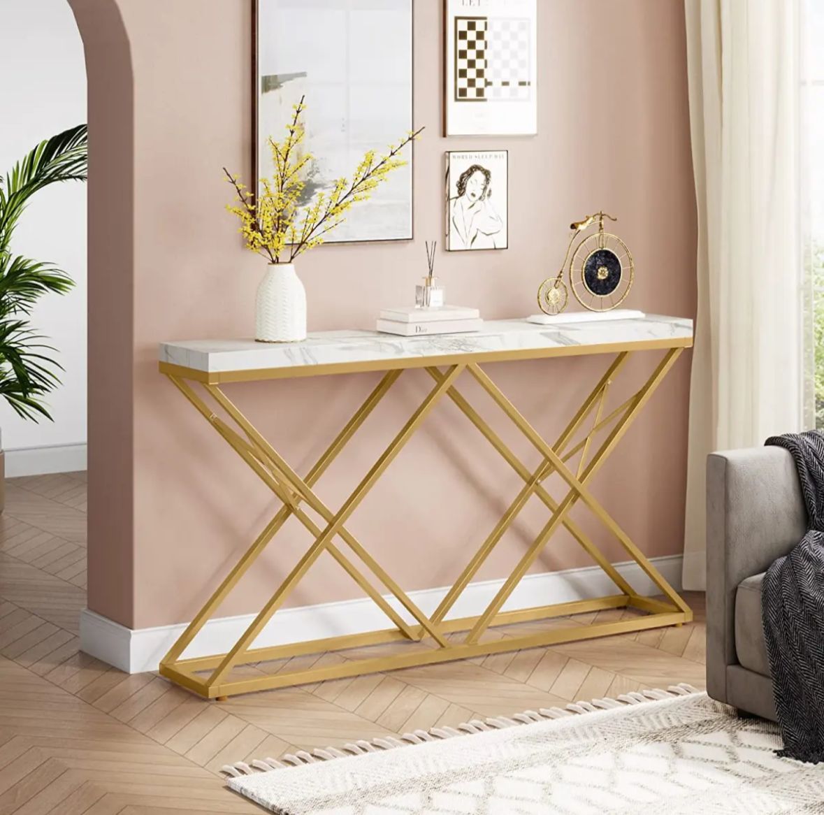 X type Console Table Entryway Table Hallway Table
