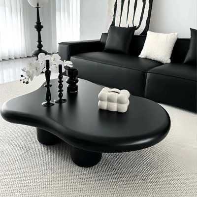 Noir Wave Centre Table by HomeVirsa – Bold Design, Sculptural Sophistication