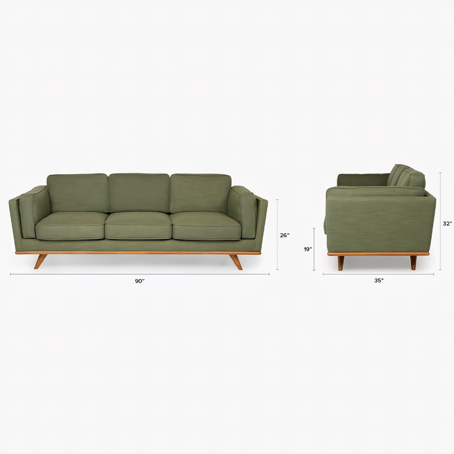 Sage-Colored Sofa | Comfortable and Stylish Home Accent