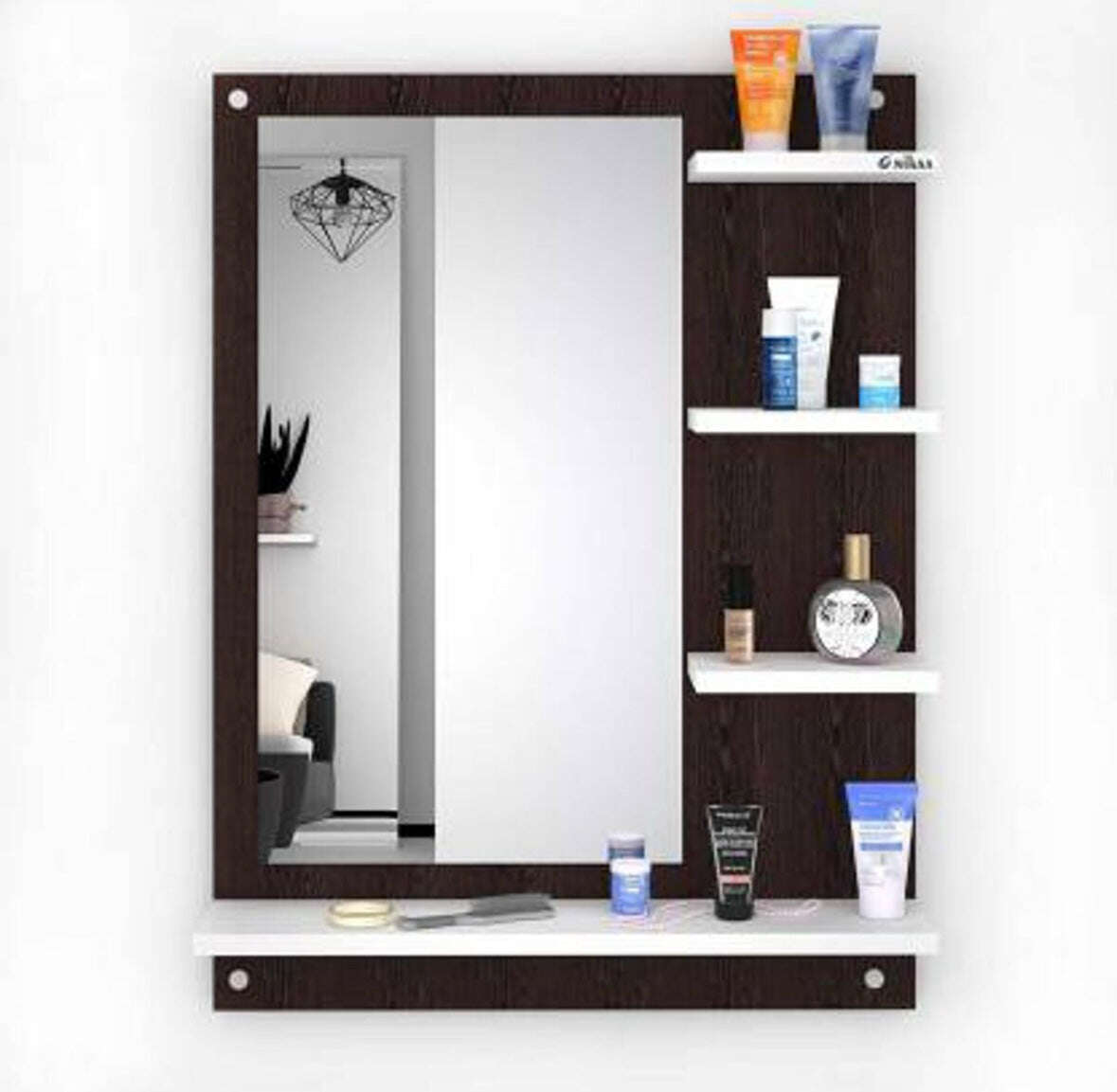 Fabulous wall mirror with shelf Home Virsa