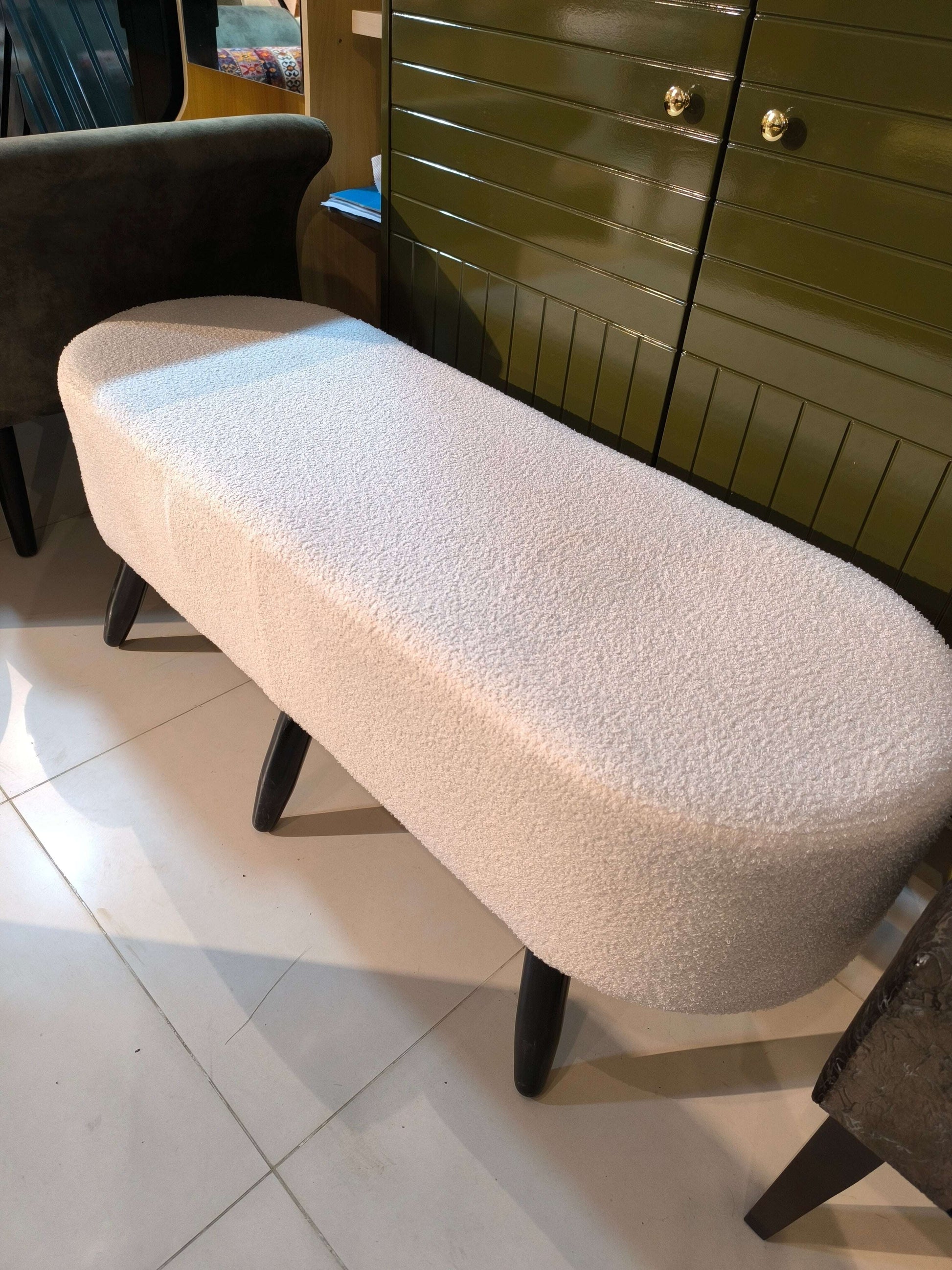 Luxurious 3-Seat Wood Capsule Stool | High-Quality Construction Home Virsa