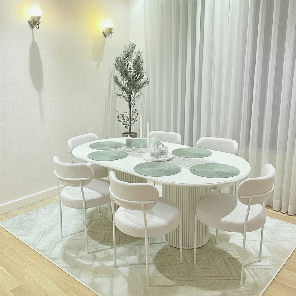Alfa Modern Dining Table White