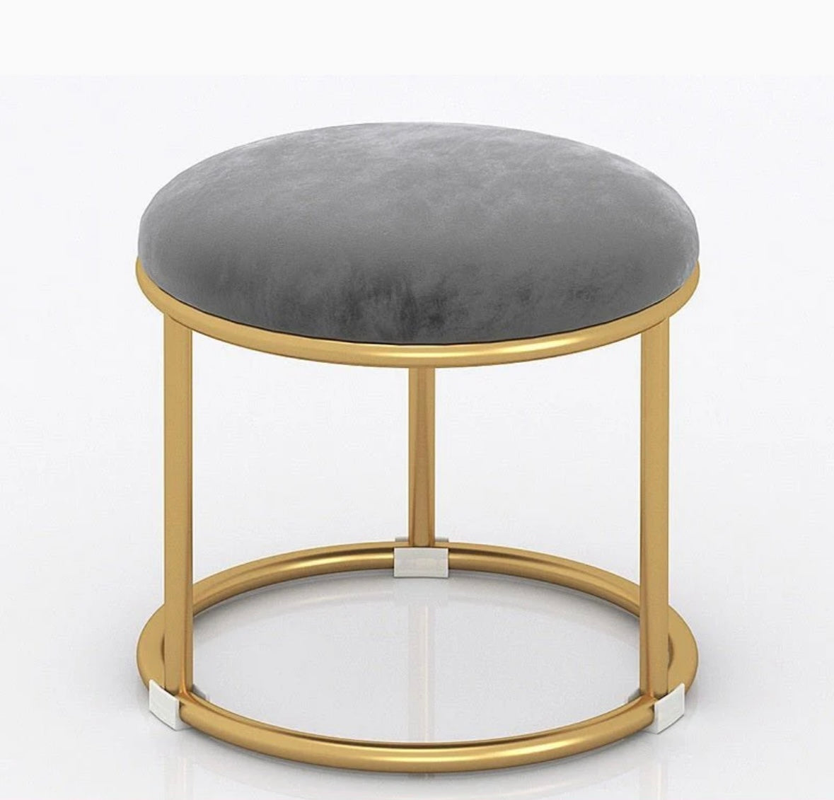 1 seater ottoman stool with metal legs