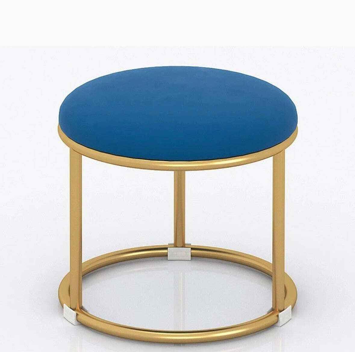 1 seater ottoman stool with metal legs