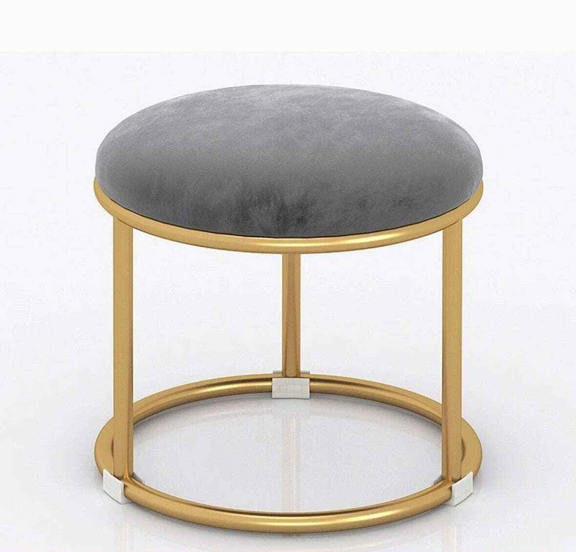 1 seater ottoman stool with metal legs