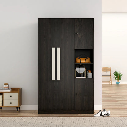 Wardrobe Multi Utility Wooden Almirah with Organiser and Lock