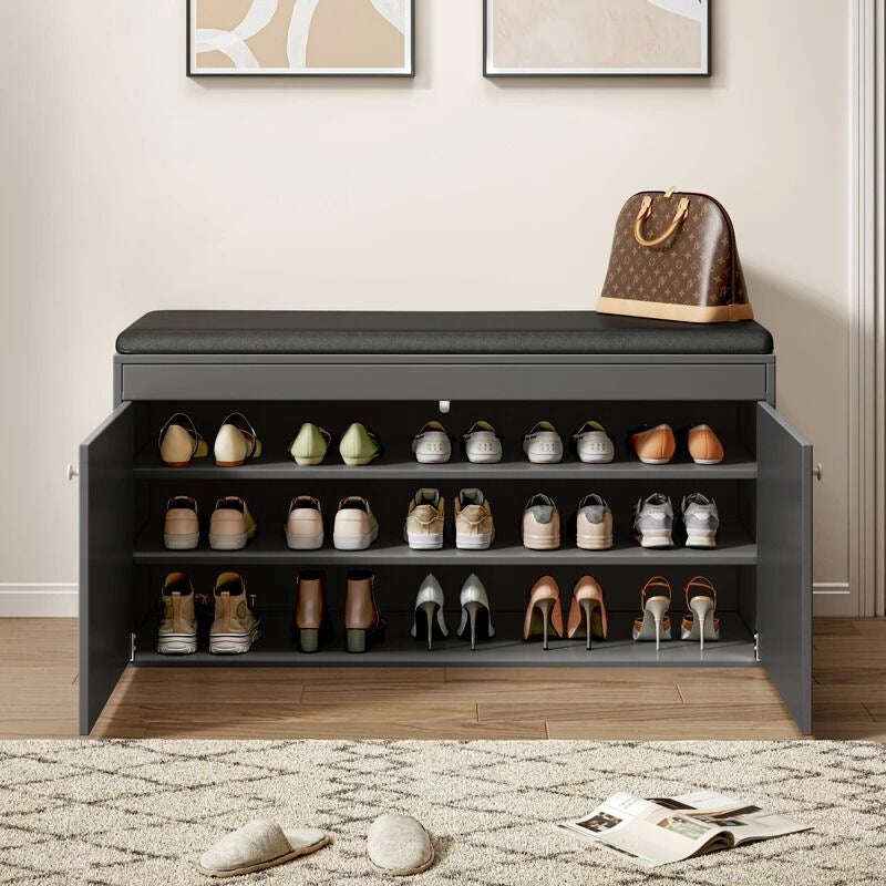 3 Tier Modern Shoe Racks for Entryway with 3 seater – Home Virsa