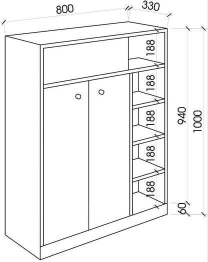 5-Tier Shoe Organizer Rack Home Virsa