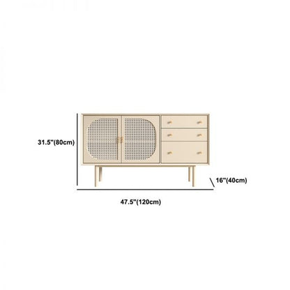 Rain rattan side board