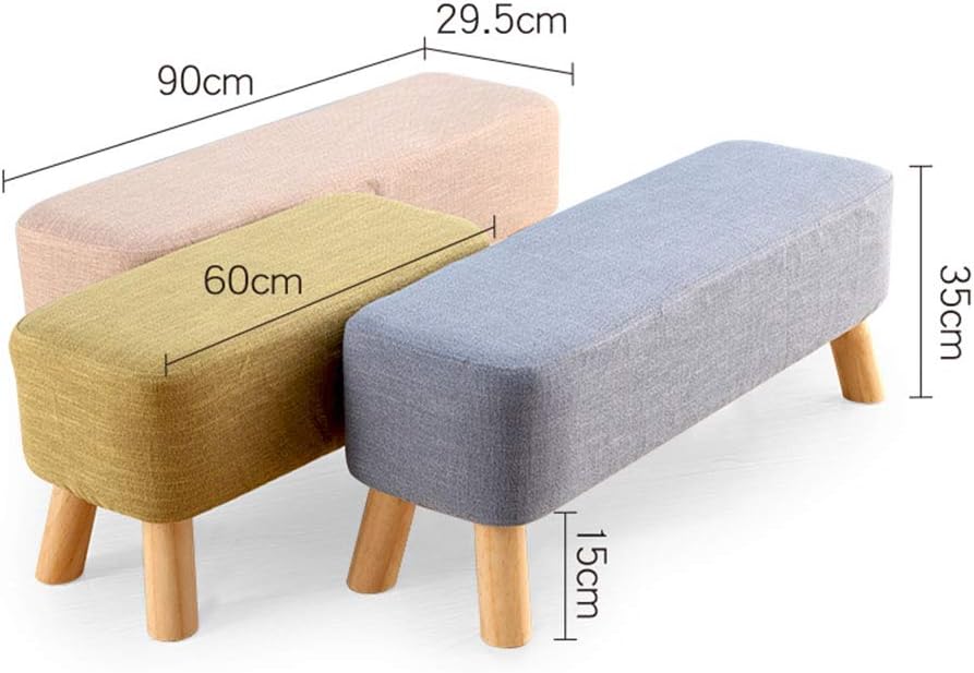 2 Seater Luxury Wooden Stool With wooden legs