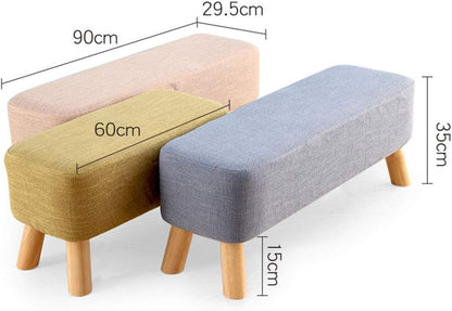 2 Seater Luxury Wooden Stool With wooden legs