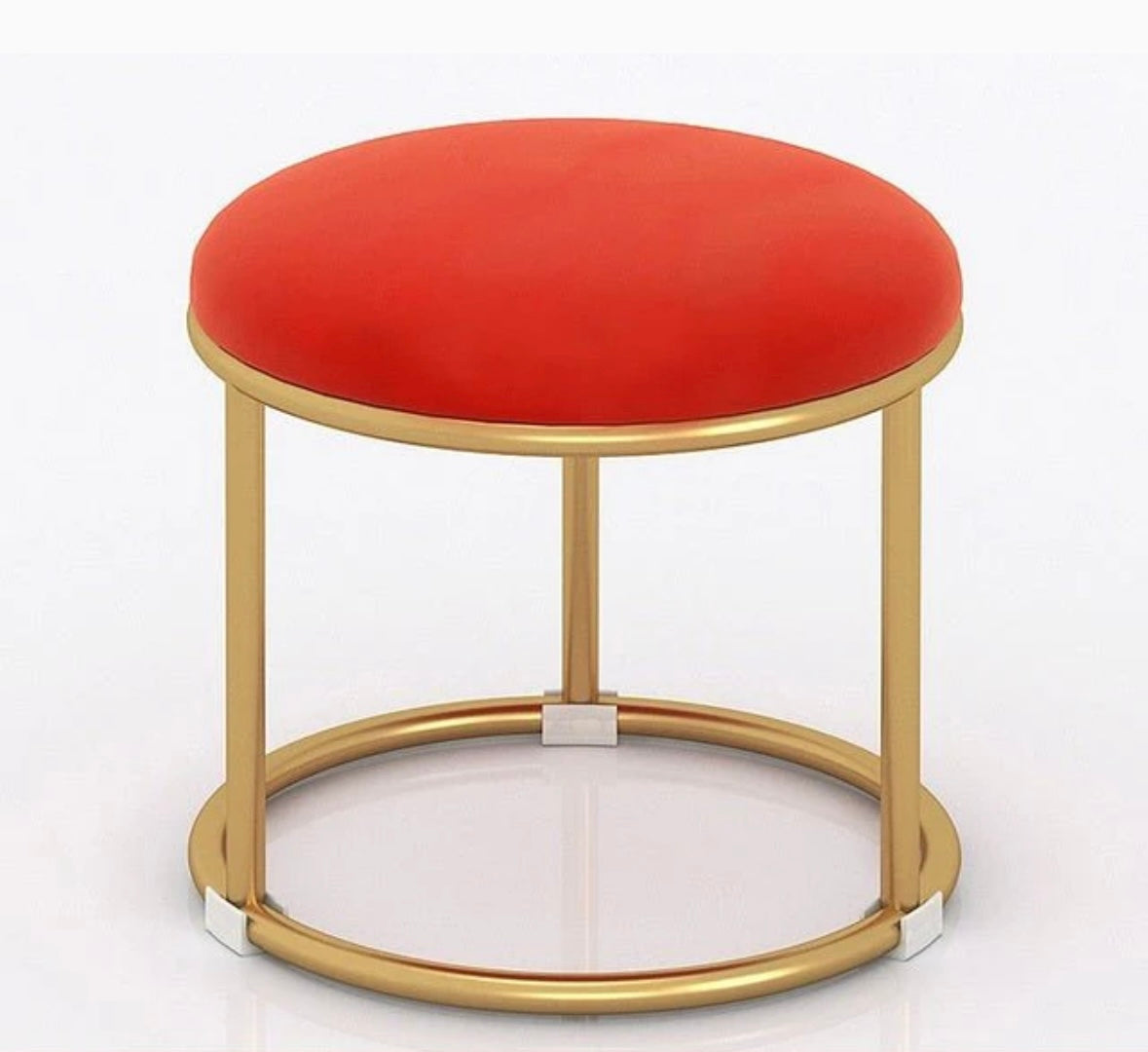 1 seater ottoman stool with metal legs