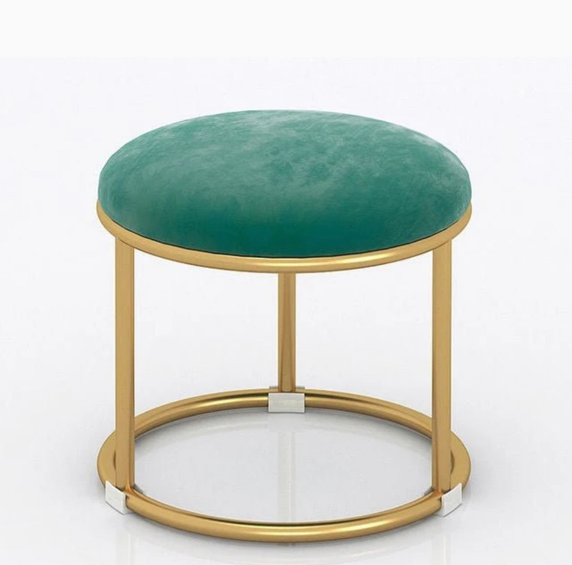 1 seater ottoman stool with metal legs