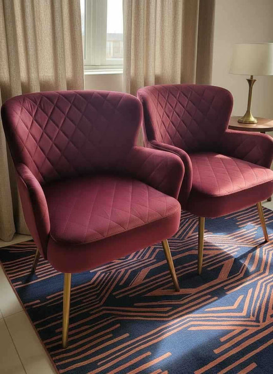 Azure Maroon Bedroom Chair
