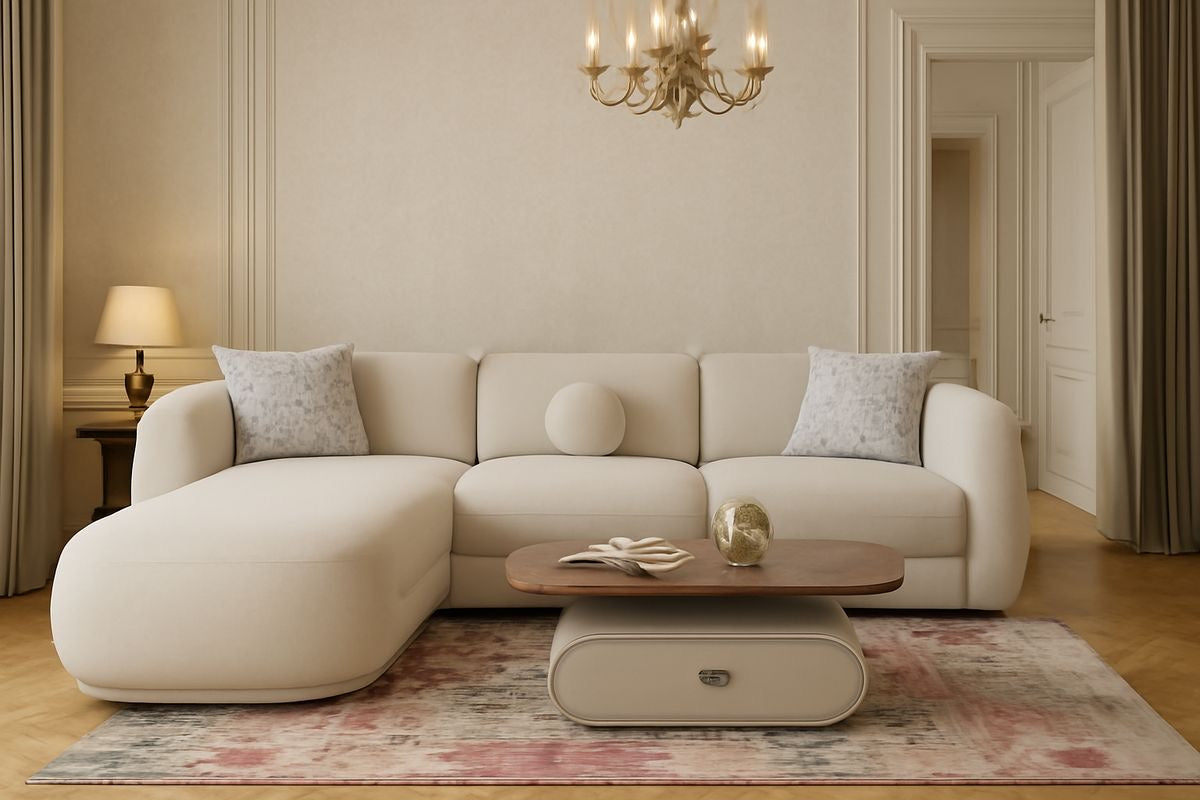 Luna L-Shape Sectional Sofa – 5 Seater