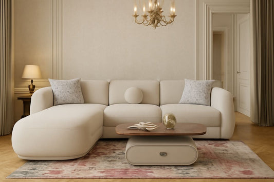 Luna L-Shape Sectional Sofa – 5 Seater