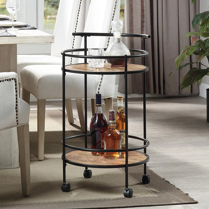 Rayfield Metal Serving Bar Cart