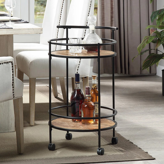 Rayfield Metal Serving Bar Cart