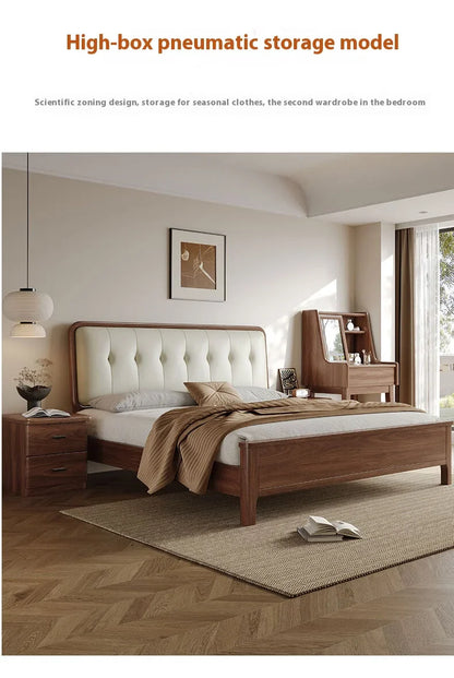 Nordic Walnut Tufted Bed