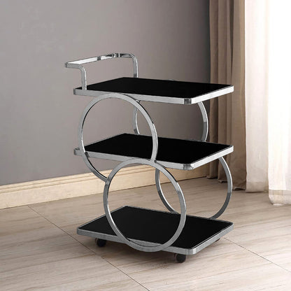 Three-Layer bar Trolley With Handle & wheels