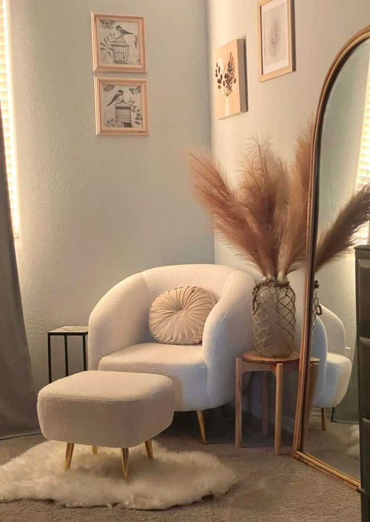 Luxe Comfort Sofa Chair With Stool  by HomeVirsa