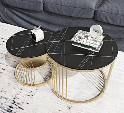 Modern  Center Table Set for Living Room White Top