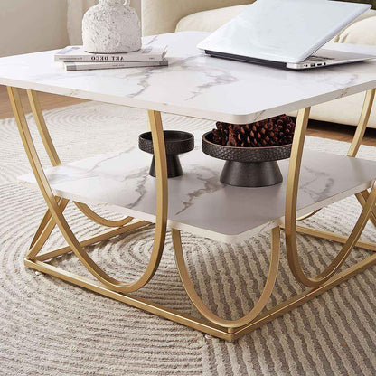 Andi Gold Metal Coffee Modern Living Lounge Center Table