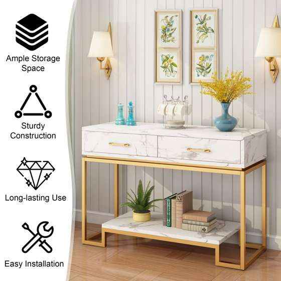 Console Table Entryway Table Hallway Table Double Shelf