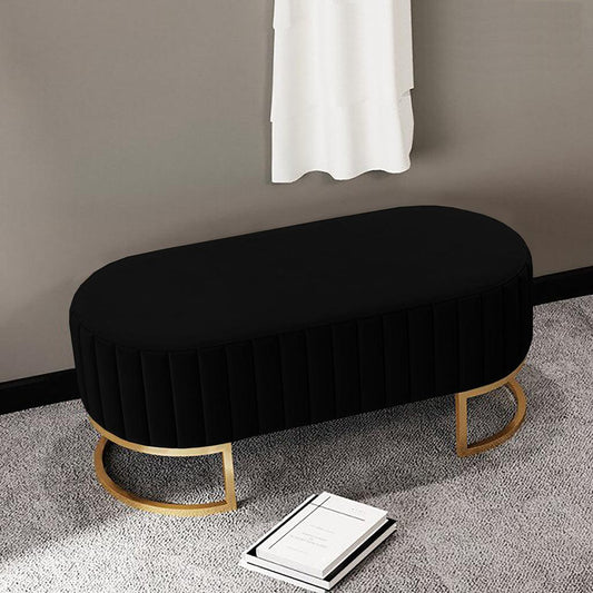 02 Seater Luxury Wooden Stool With Metal Stand.