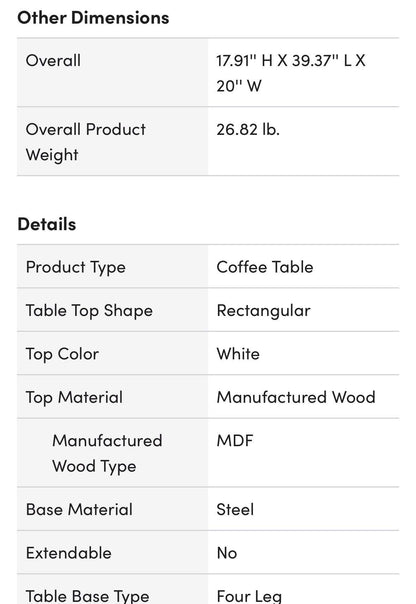 Elegant Center table ,coffee table for living room Home Virsa