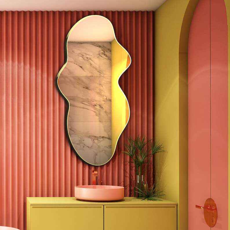 Irregular Shape Antique Mirror - unique Design