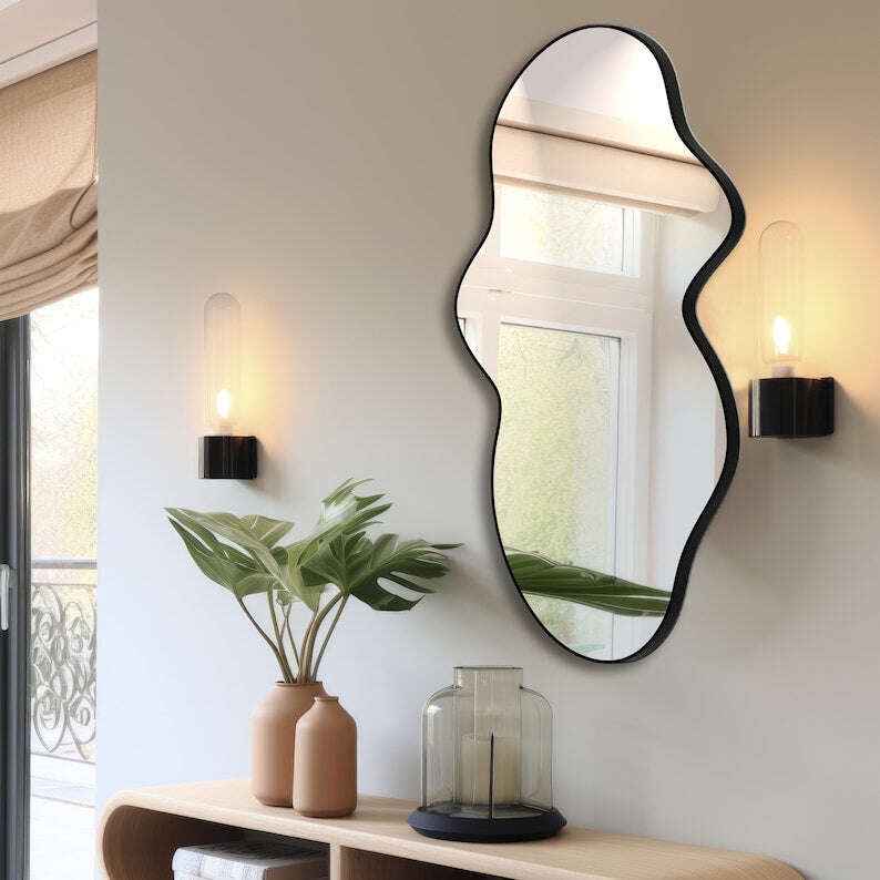 Irregular Shape Antique Mirror - unique Design