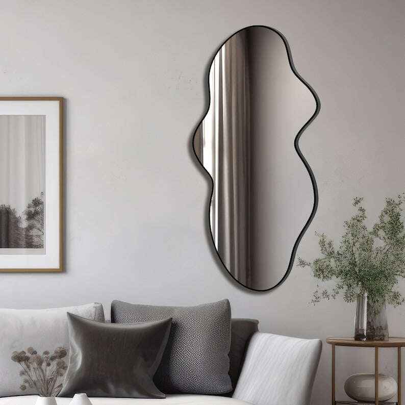 Irregular Shape Antique Mirror - unique Design