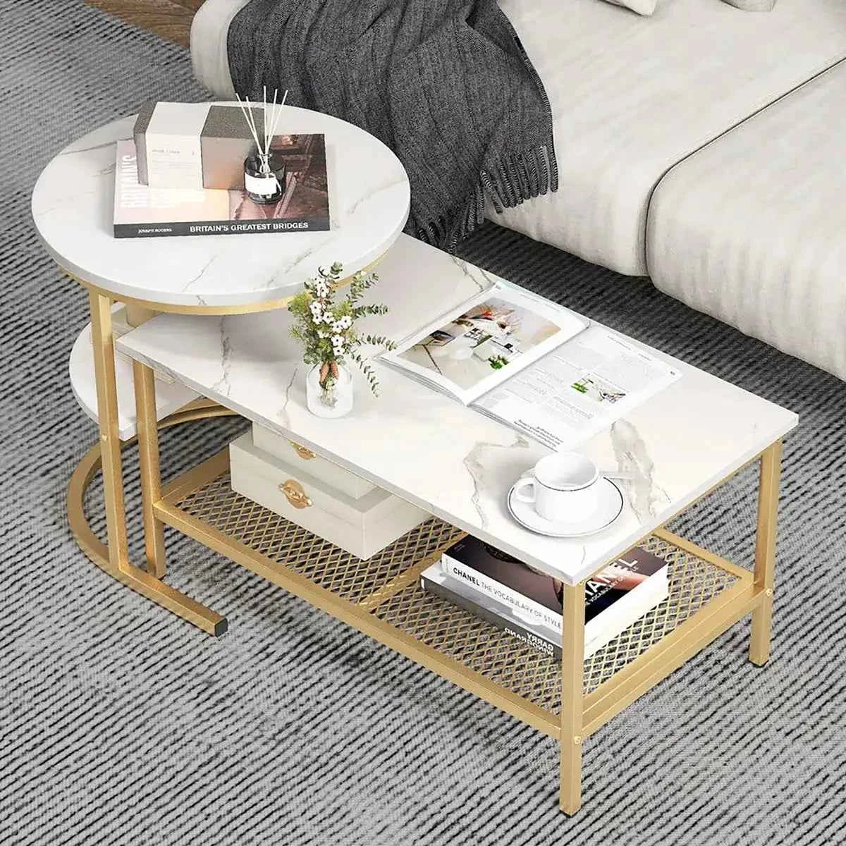 Javarrius Living Lounge Nesting Coffee Center Table