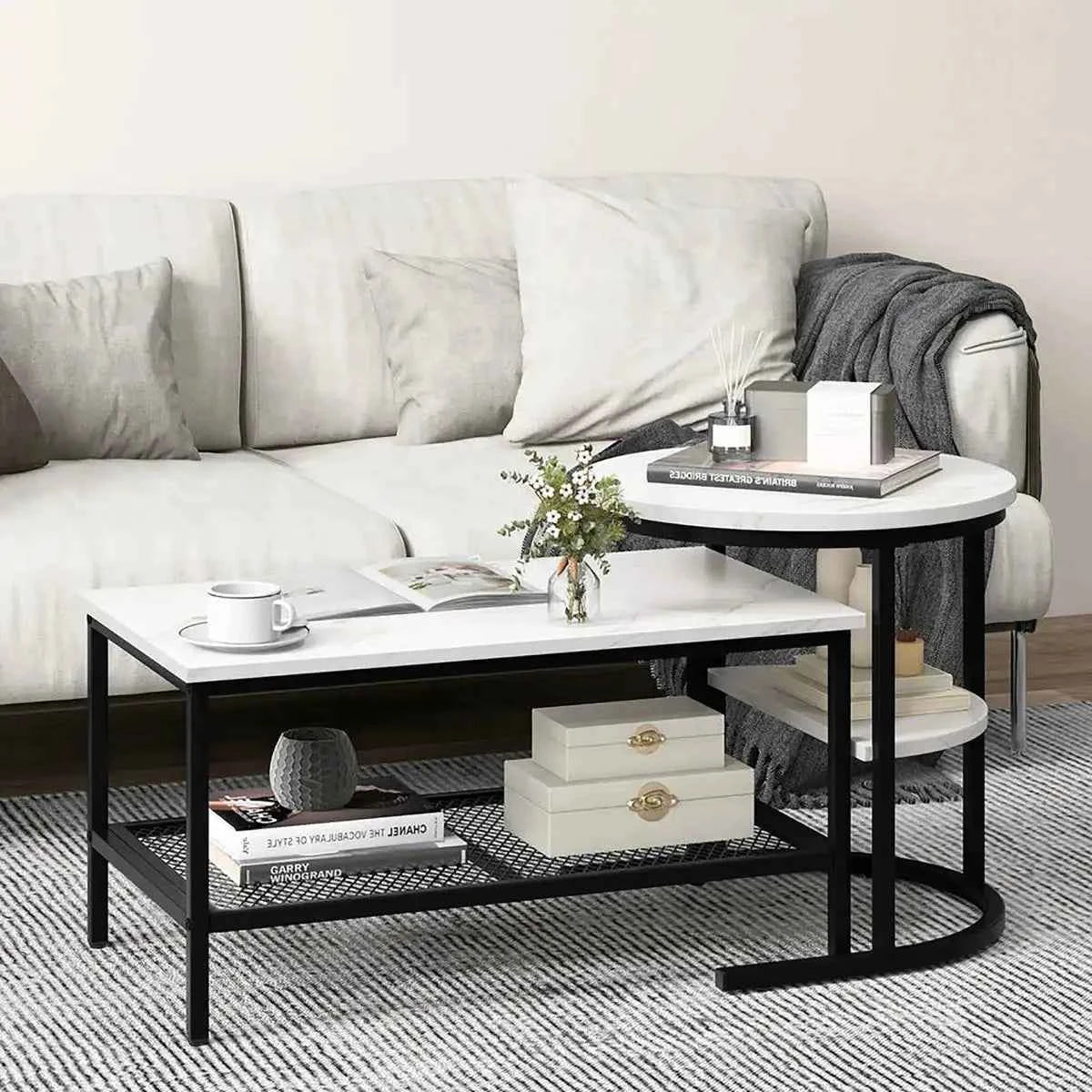 Javarrius Living Lounge Nesting Coffee Center Table