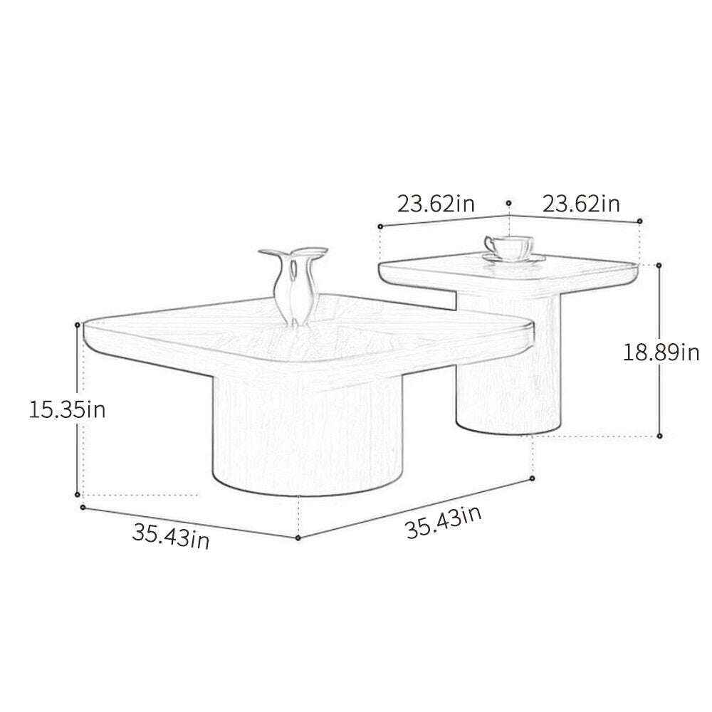 Retro square coffee tables