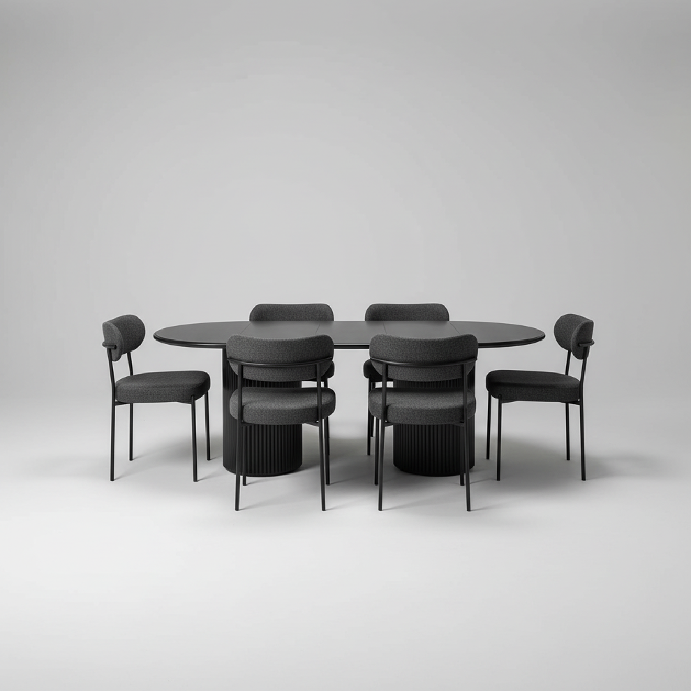Alfa Modern Dining Table Black