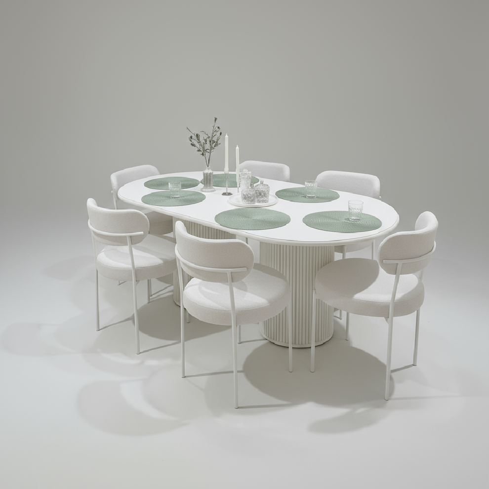 Alfa Modern Dining Table White