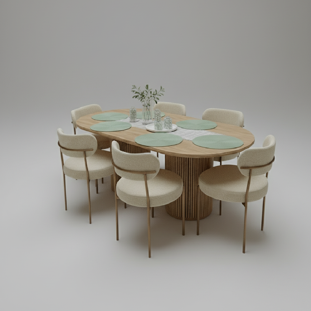 Alfa Modern Dining Table Golden
